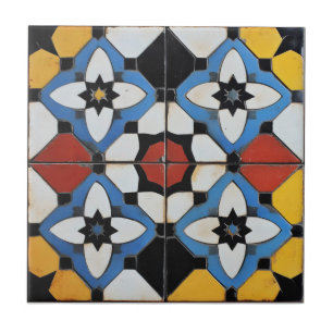 Style de carreaux rétro colorés