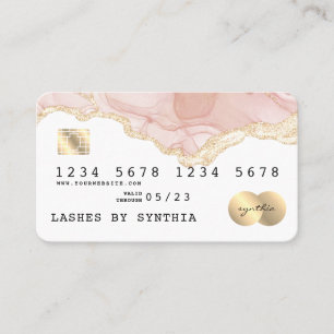 Style de carte de crédit Blush Abstrait