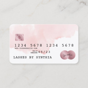 Style de carte de crédit couleur rose vif