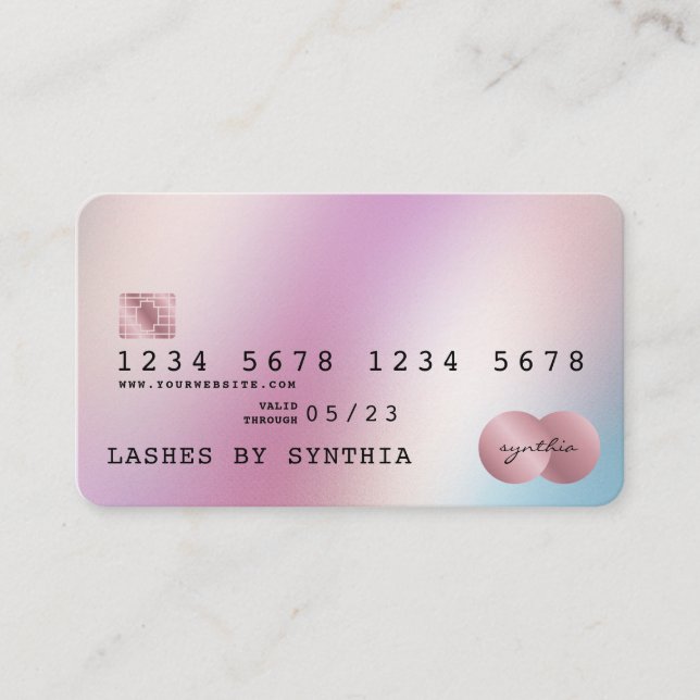 Style de carte de crédit moderne Holographe (Devant)