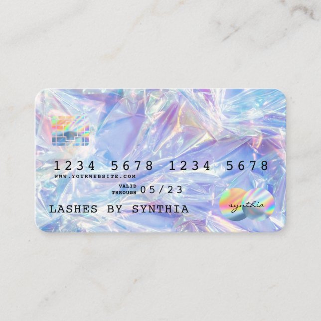 Style de carte de crédit moderne Holographe (Devant)