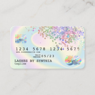 Style de carte de crédit moderne Holographe