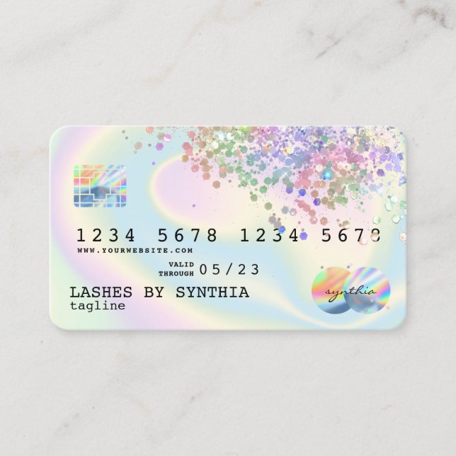 Style de carte de crédit moderne Holographe (Devant)