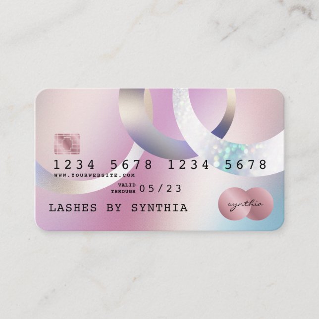 Style de carte de crédit moderne Holographe (Devant)