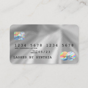 Style de carte de crédit moderne Holographe Silver