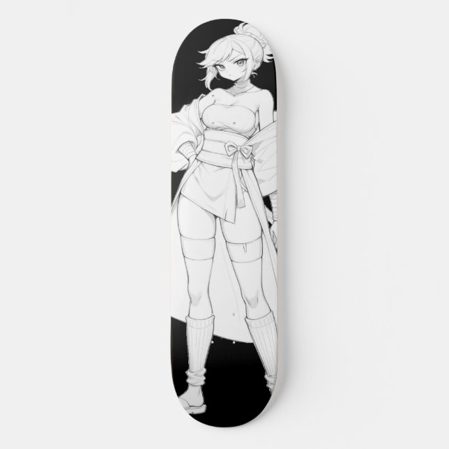 Style de combat Anime Girl Skateboard Deck (Recto)