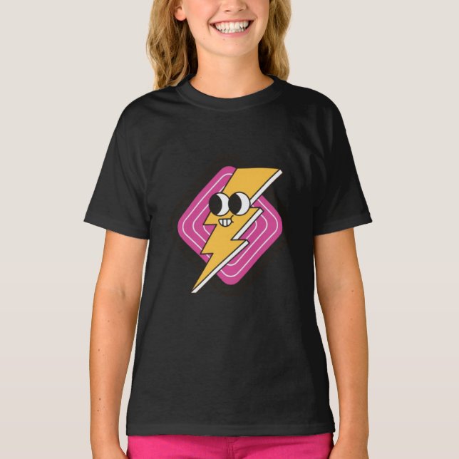 Style de dessin animé rose jaune tshirt Couleurs n (Devant)