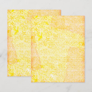 Style de détresse jaune texte papier scrapbook flo