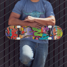 Style de graffiti de skateboard avec nom