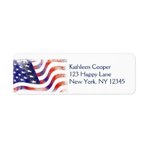Style de Grunge Patriotique Faded American Drapeau