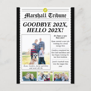 Style de journal Family Newsletter Carte postale d