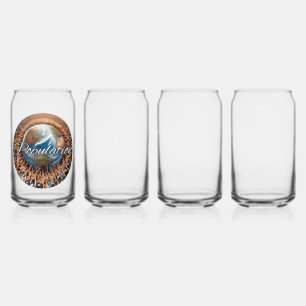 Style de la verrerie : verre à canette imprimé, Se