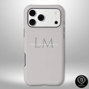 Style de marquage Monogramme Gris Taupe Moderne