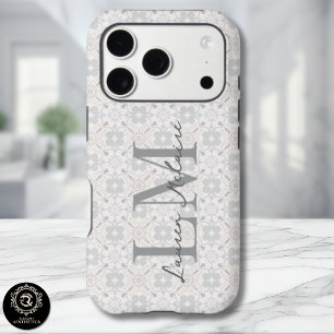 Style de monogramme de carreaux espagnols classiqu