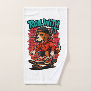 Style de rue Beagle Skateboard Graffiti Art