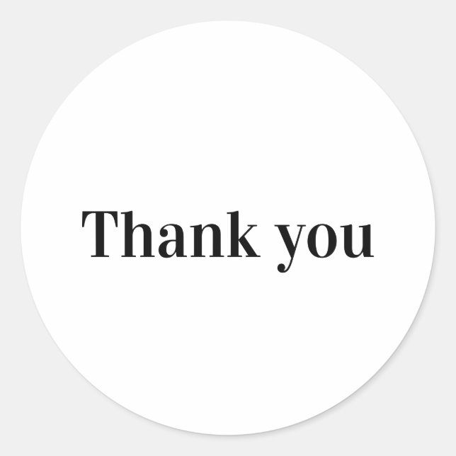 STYLE DE TEXTE MINIMAL SIMPLE STICKER ROND CLASSIQ (Devant)