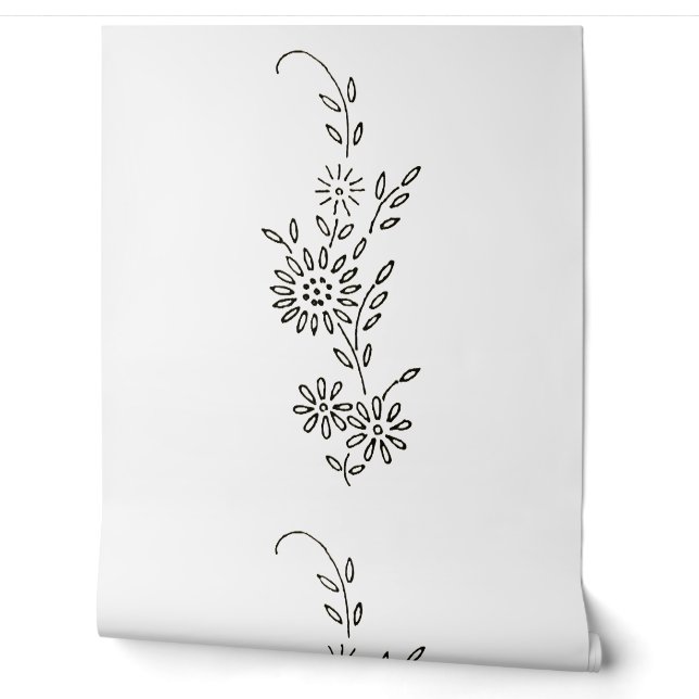 Style design de fleurs de papier peint (Déroulement)