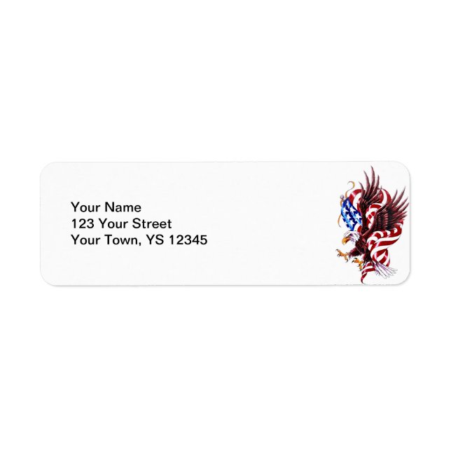 Style d'illustration de l'aigle et du drapeau amér (Devant)