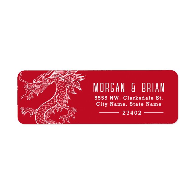 Style Dragon pré-adressé rouge (Devant)