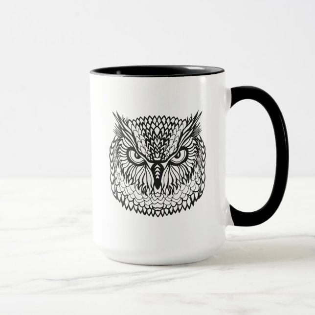 Style Eagle Owl Head Mug (Right)