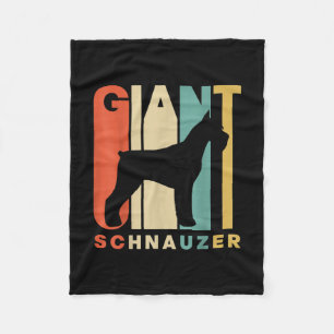 Style giant schnauzer silhouette fleece blanket