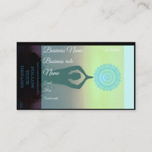 Style holistique, carte de visite d'affirmation po