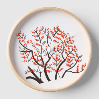 Style : Horloge ronde de 10 po avec cadre en bois 