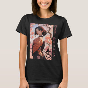 Style japonais Animée fille en T-shirt Yukata