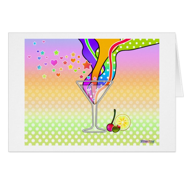 STYLE MARTINI D'ART DE POP D'ANNÉES '60 (Devant horizontal)
