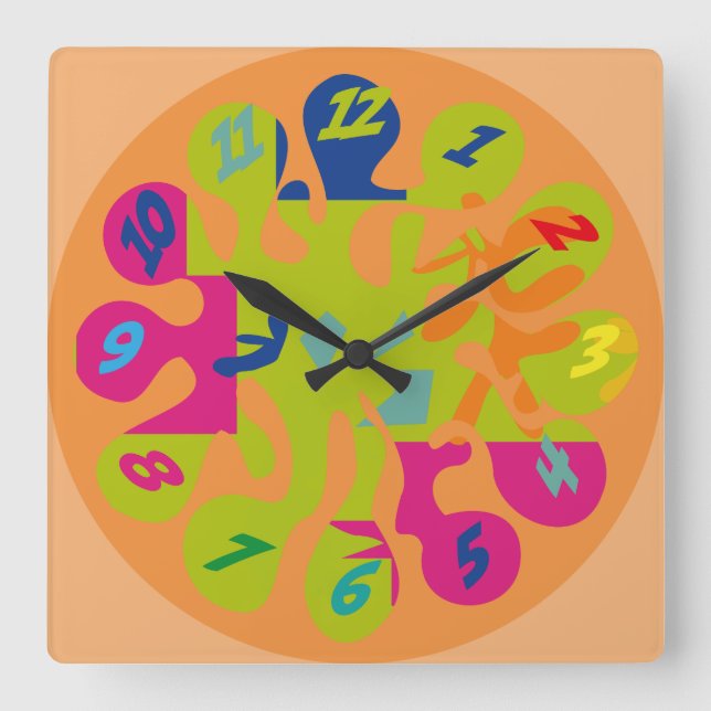 STYLE MATT BY MASANSER PIXELAT SQUARE WALL CLOCK (Front)