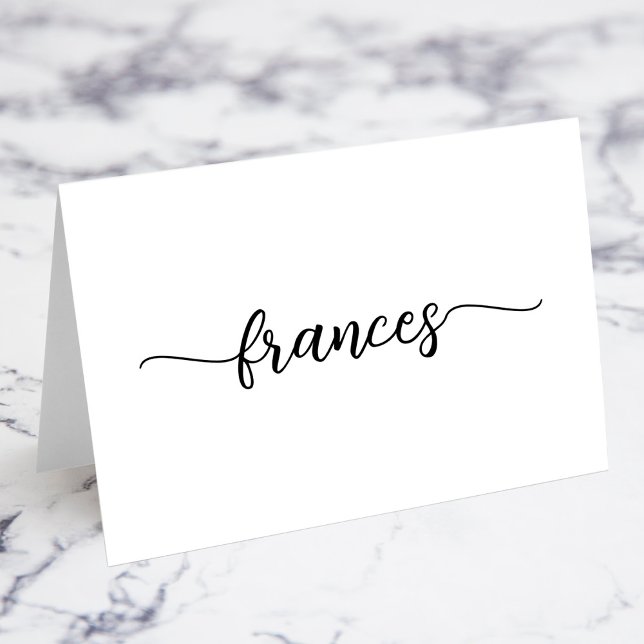 Style moderne de brosse Nom du script Cartes de pl (Modern Brush Style Script Name Place Cards)