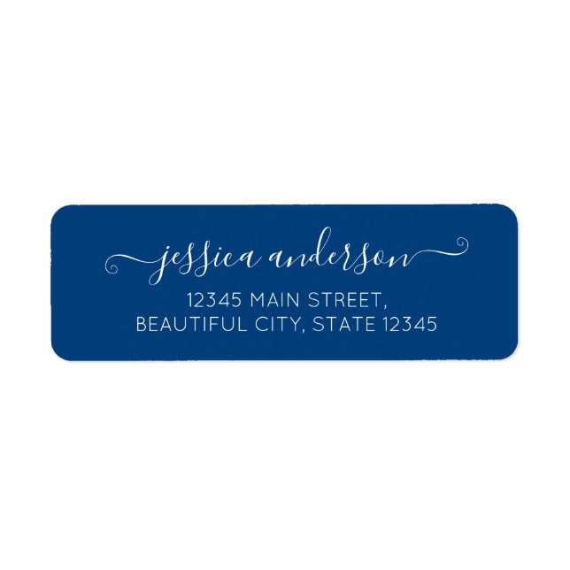 Style moderne de calligraphie Script tendance Navy (Devant)