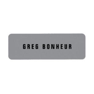 Style moderne Nom de recherche Gris et noir