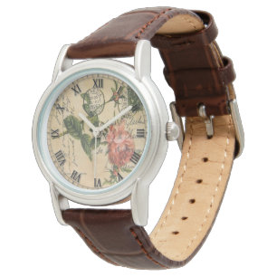 Style : Montre en acier blanc en strass féminin