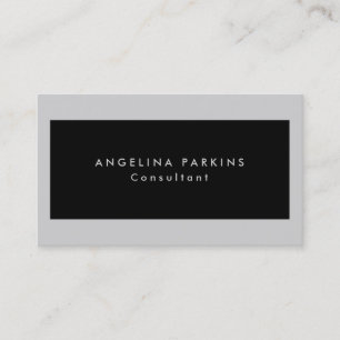 Style Plain Modern Gray Background Original Business Card
