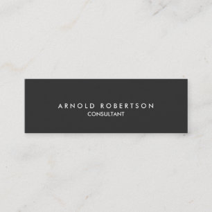 Style Plain Slim Grey Professional Business Card