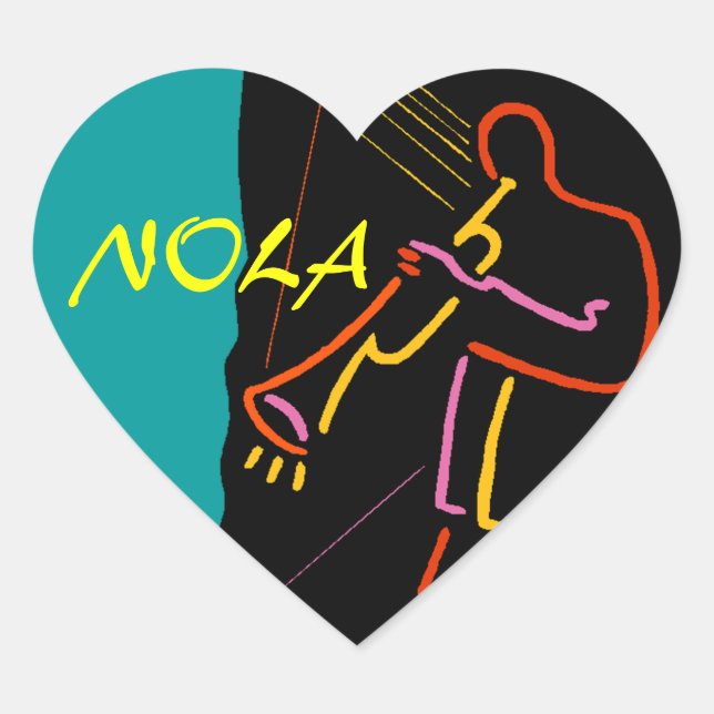 Style PopArt Jazz NOLA Stickers bagage de voyage (Devant)
