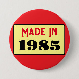 Style rétro 40e anniversaire badge 1985