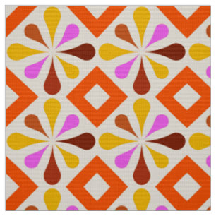 style rétro 60s les années 70 tissu motif