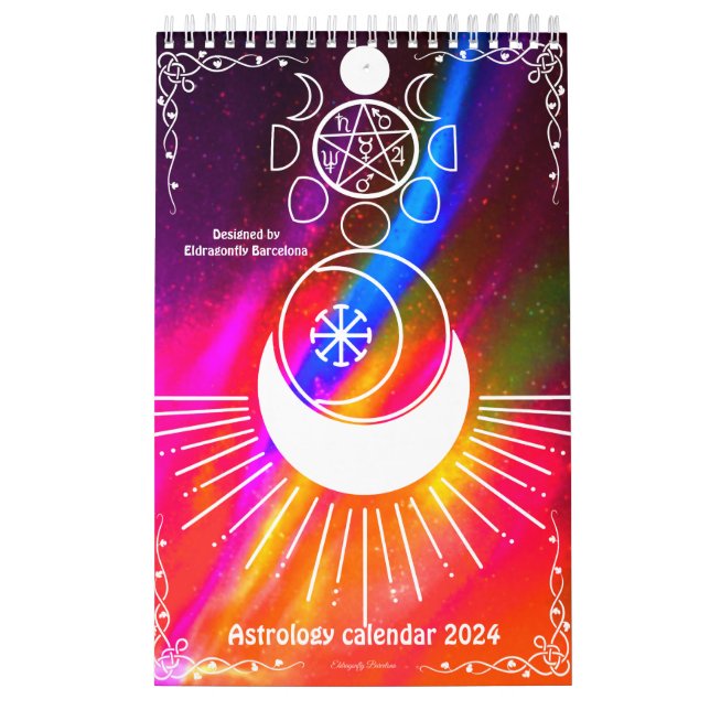 Style rétro-Astrologie calendrier 2024 (Protection)