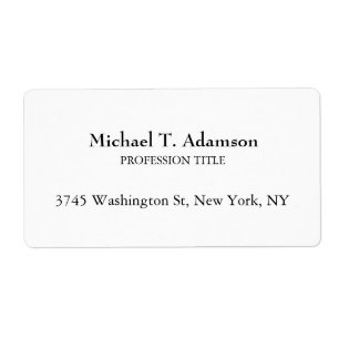 Style rétro Élégant Plaque blanche simple