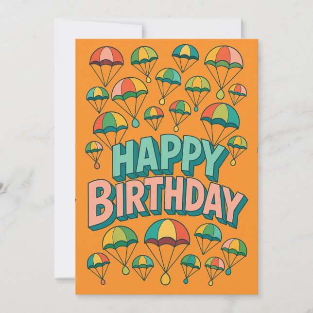 Style rétro Joyeux Design Anniversaire Carte Anniv (Devant)