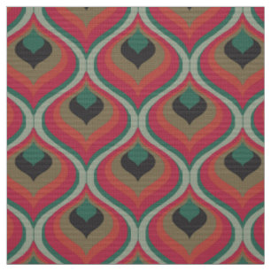 Style rétro les années 70 tissu motif des année