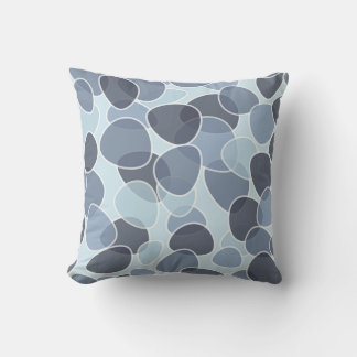 Style rétro Oreiller à lancer bleu et gris