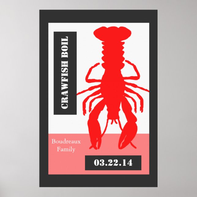 Style rétro Poster personnalisé de langouste / hom (Devant)