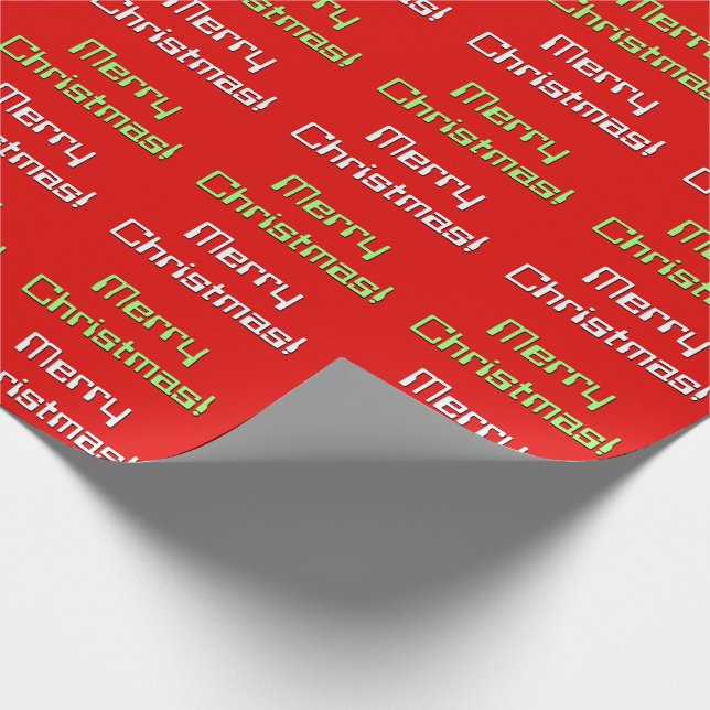 Style ringard "Joyeux Noël !" Papier cadeau (Coin)