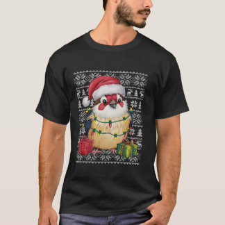 Style Sweat de Noël moche Santa Hat Finches Oiseau
