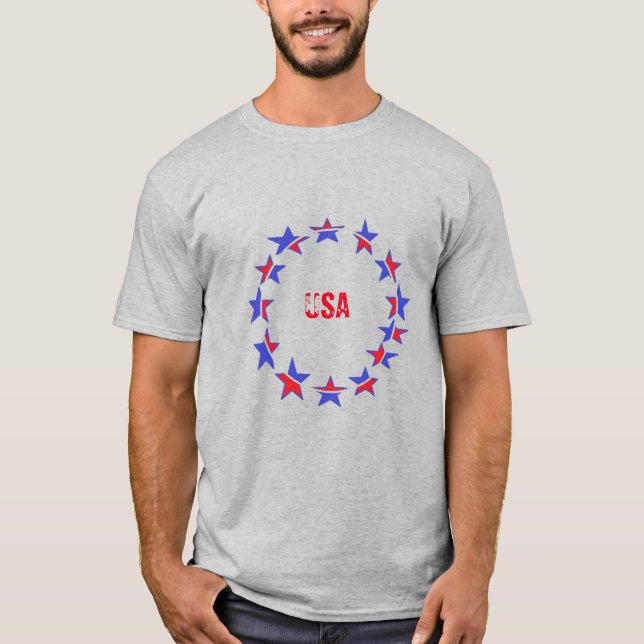Style : T-shirt de base pour hommes - Patriotique  (Devant)