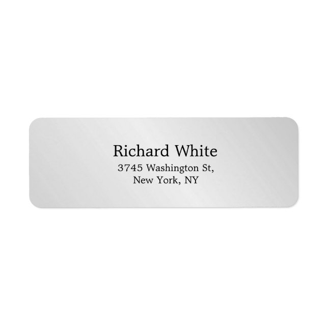 Style tendance Silver Grey Plain Élégant minimalis (Devant)