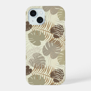 Style Tropical Feuilles Motif Beige, Pierre